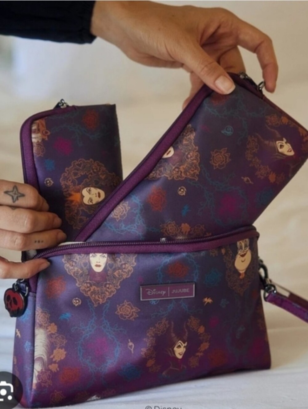 NWT JuJuBe Disney Villains Be Set 3pc Travel Cosmetic Pouch Set